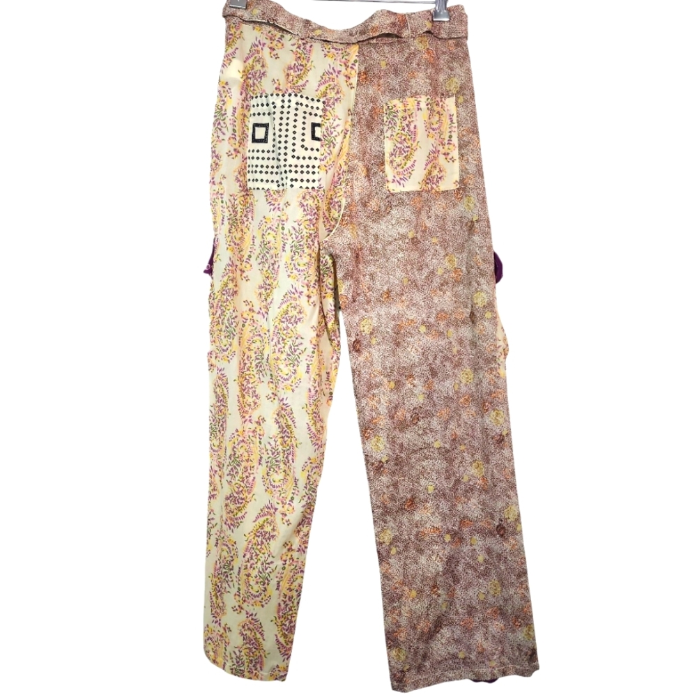 Zara Patchwork Cotton Women's Pants. XS - Picture 7 of 14